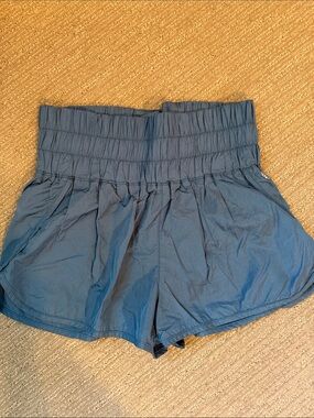 Free people High-Waist Smocked Blue Women's Shorts